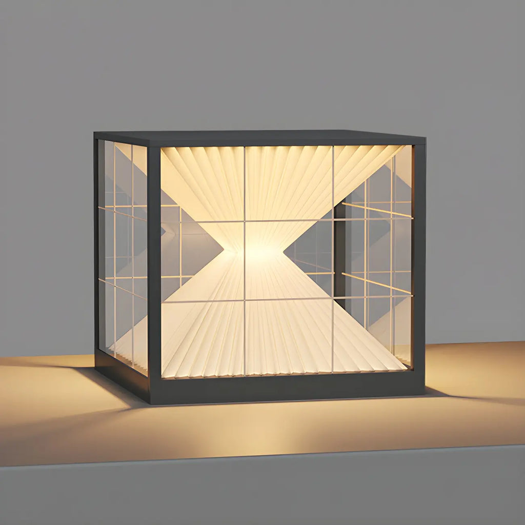 Lampe de table LED cubique décorative moderne pour l'extérieur