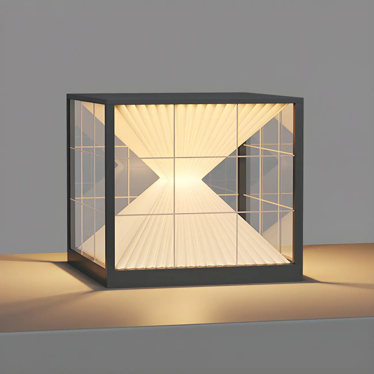Lampe de table LED cubique décorative moderne pour l'extérieur