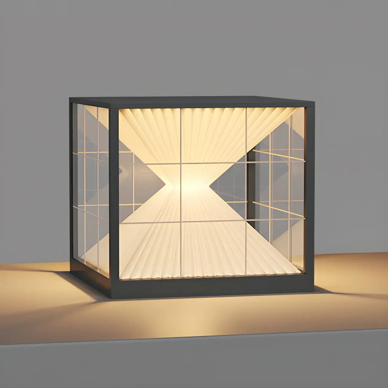 Lampe de table LED cubique décorative moderne pour l'extérieur