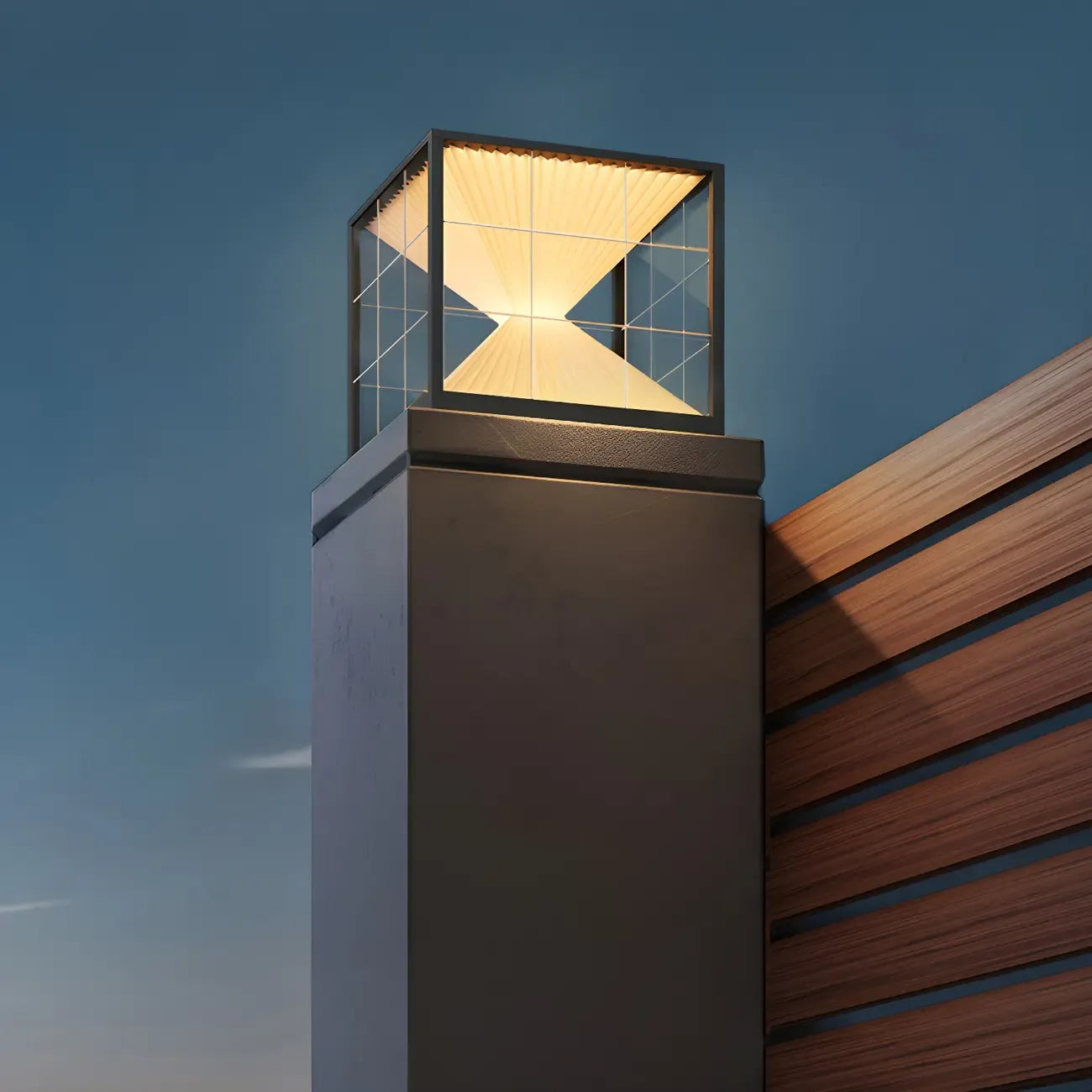 Lampe de table LED cubique décorative moderne pour l'extérieur