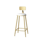 Ensemble table de bar élégant en faux marbre avec chaises rembourrées
