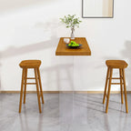 Ensemble de bar moderne marron avec assise et repose-pieds en bois