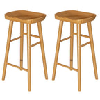 Ensemble de bar moderne marron avec assise et repose-pieds en bois