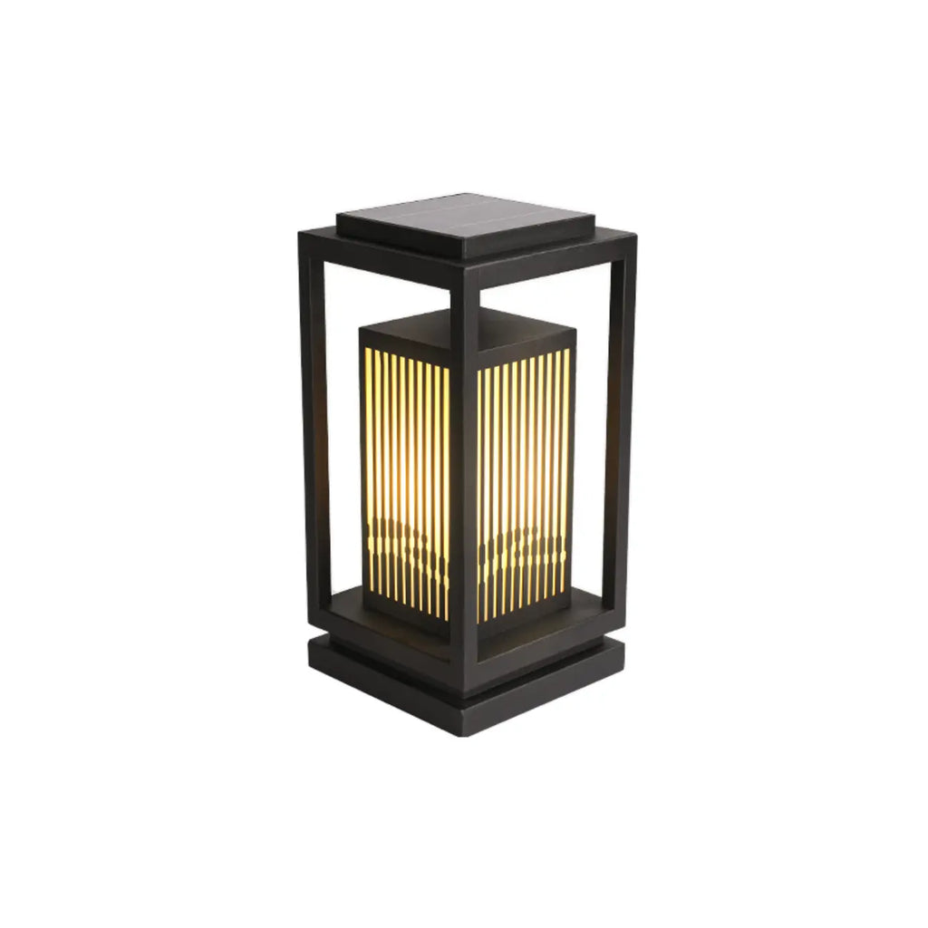 Lampes solaires d'extérieur rectangulaires verticales noires