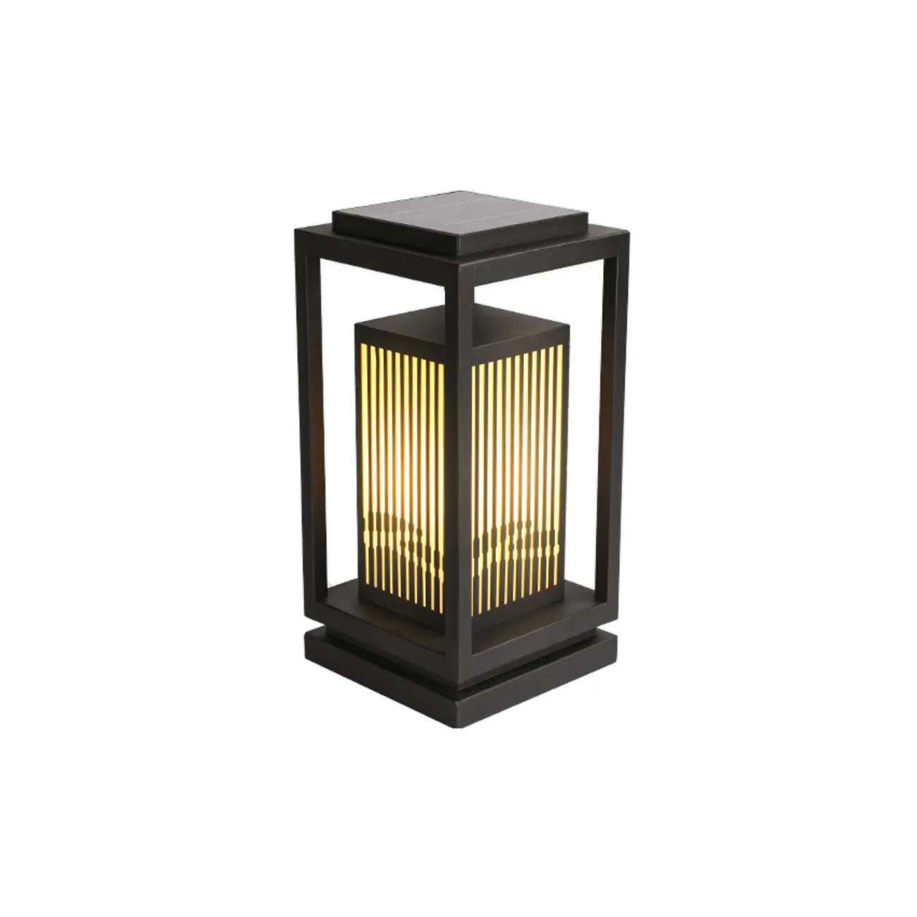 Lampes solaires d'extérieur rectangulaires verticales noires