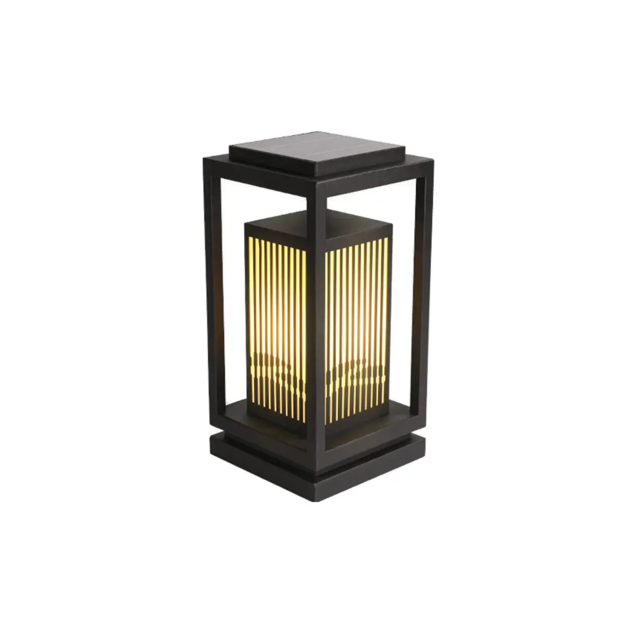 Lampes solaires d'extérieur rectangulaires verticales noires