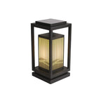 Lampes solaires d'extérieur rectangulaires verticales noires