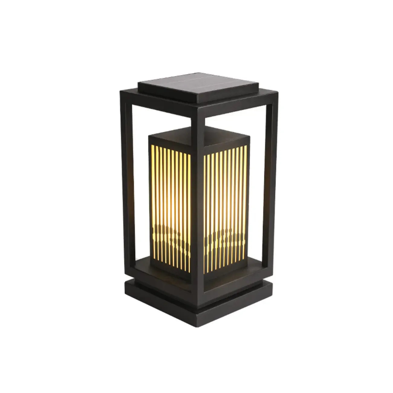 Lampes solaires d'extérieur rectangulaires verticales noires