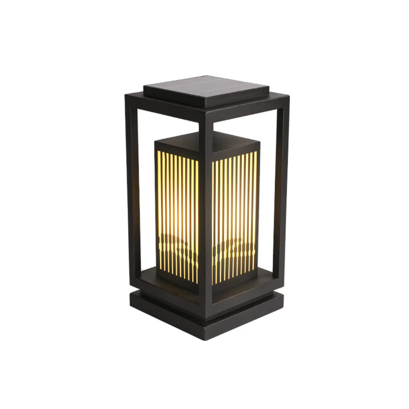 Lampes solaires d'extérieur rectangulaires verticales noires