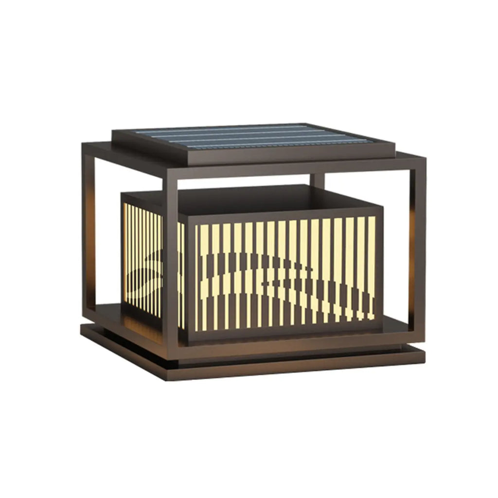 Lampes solaires d'extérieur rectangulaires verticales noires