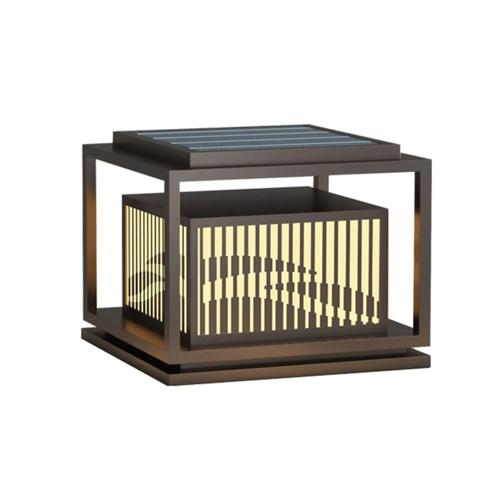 Lampes solaires d'extérieur rectangulaires verticales noires
