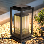 Lampes solaires d'extérieur rectangulaires verticales noires
