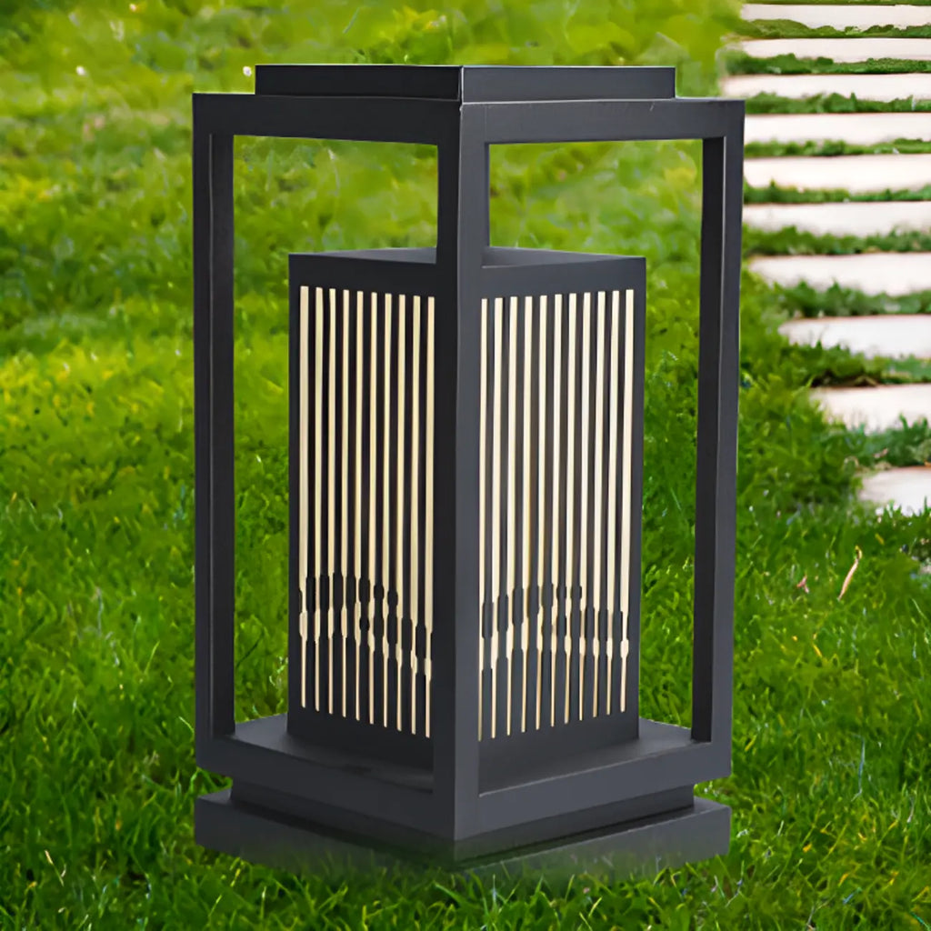 Lampes solaires d'extérieur rectangulaires verticales noires