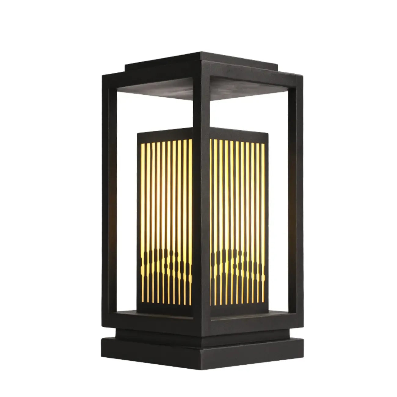 Lampes solaires d'extérieur rectangulaires verticales noires