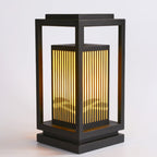 Lampes solaires d'extérieur rectangulaires verticales noires