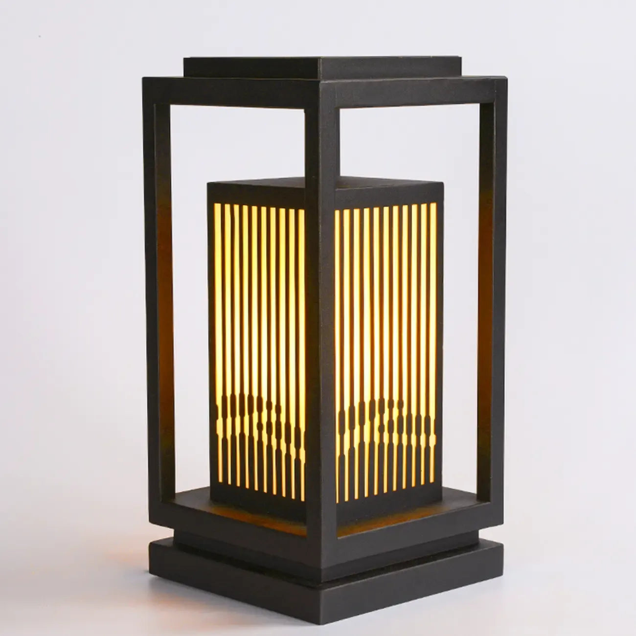 Lampes solaires d'extérieur rectangulaires verticales noires
