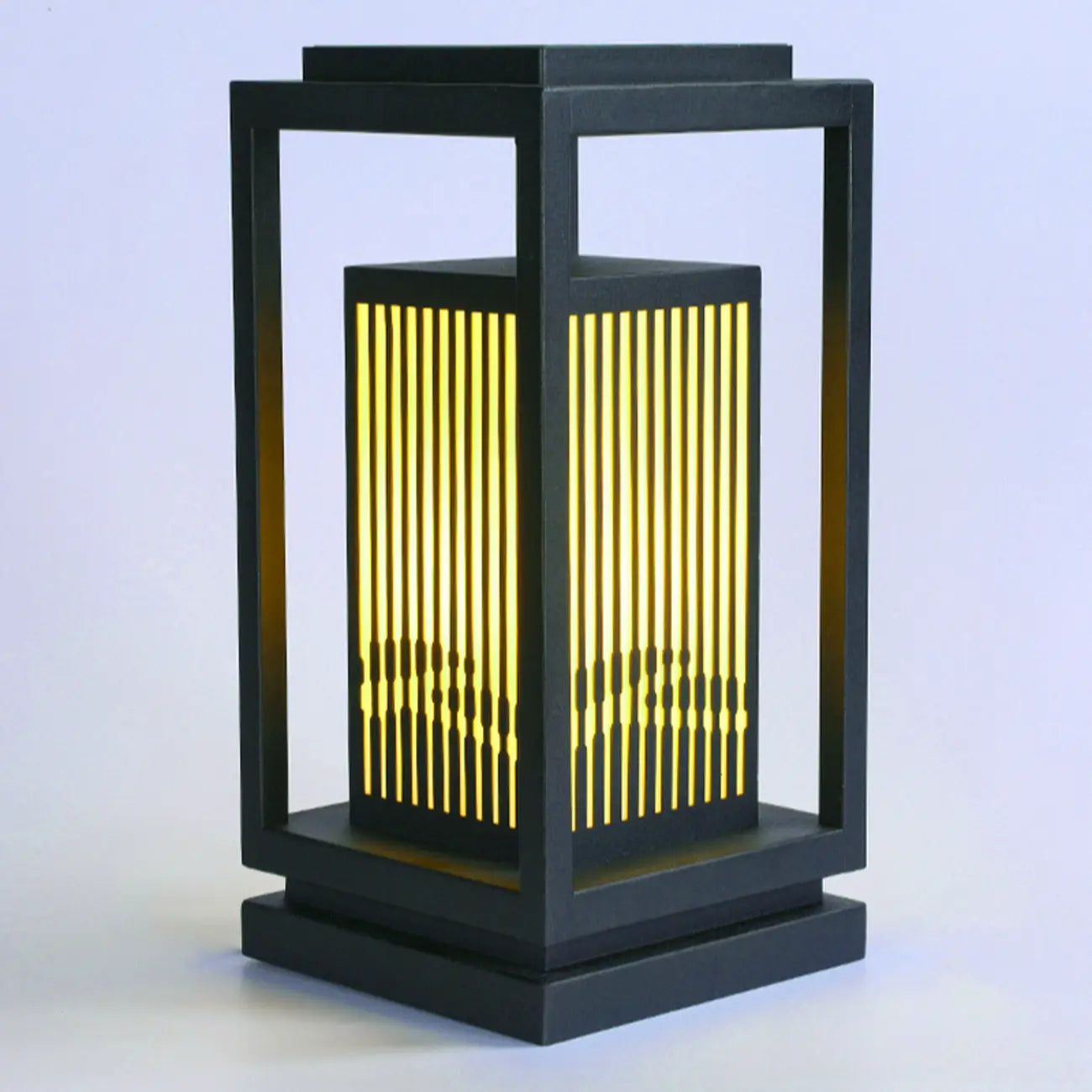 Lampes solaires d'extérieur rectangulaires verticales noires