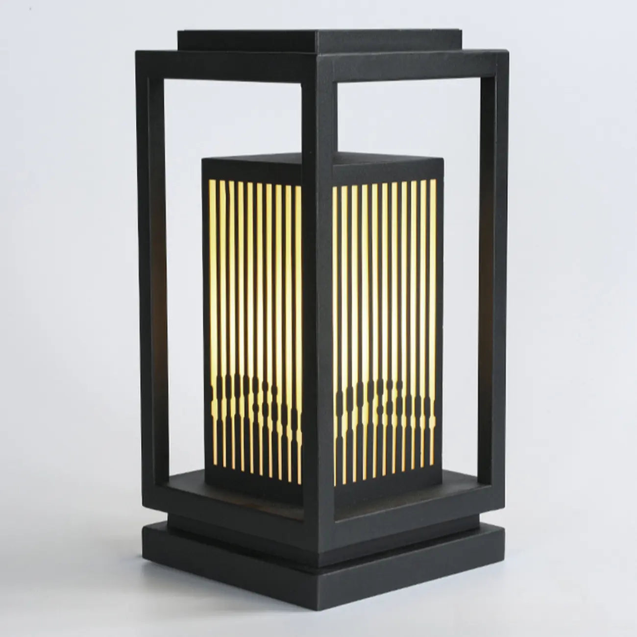 Lampes solaires d'extérieur rectangulaires verticales noires