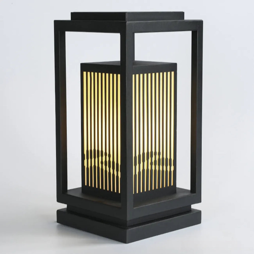 Lampes solaires d'extérieur rectangulaires verticales noires