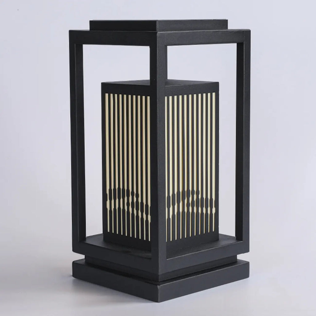 Lampes solaires d'extérieur rectangulaires verticales noires