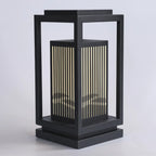Lampes solaires d'extérieur rectangulaires verticales noires