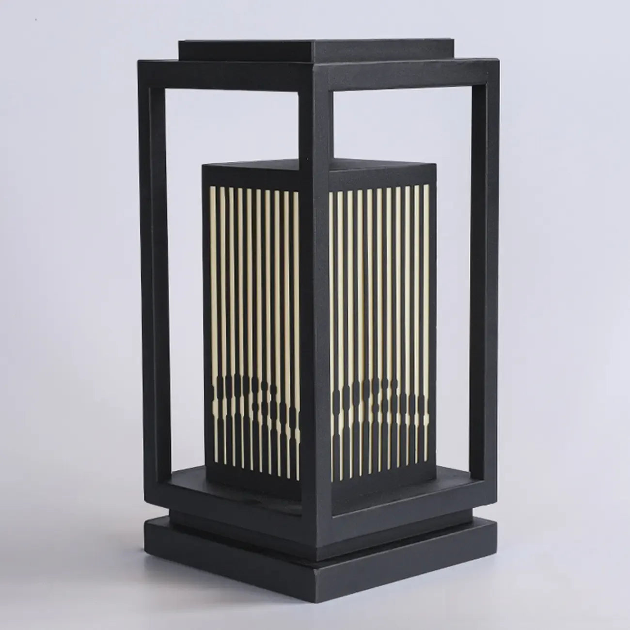 Lampes solaires d'extérieur rectangulaires verticales noires