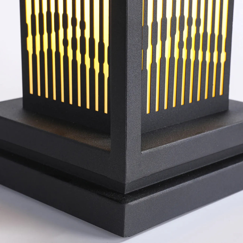 Lampes solaires d'extérieur rectangulaires verticales noires