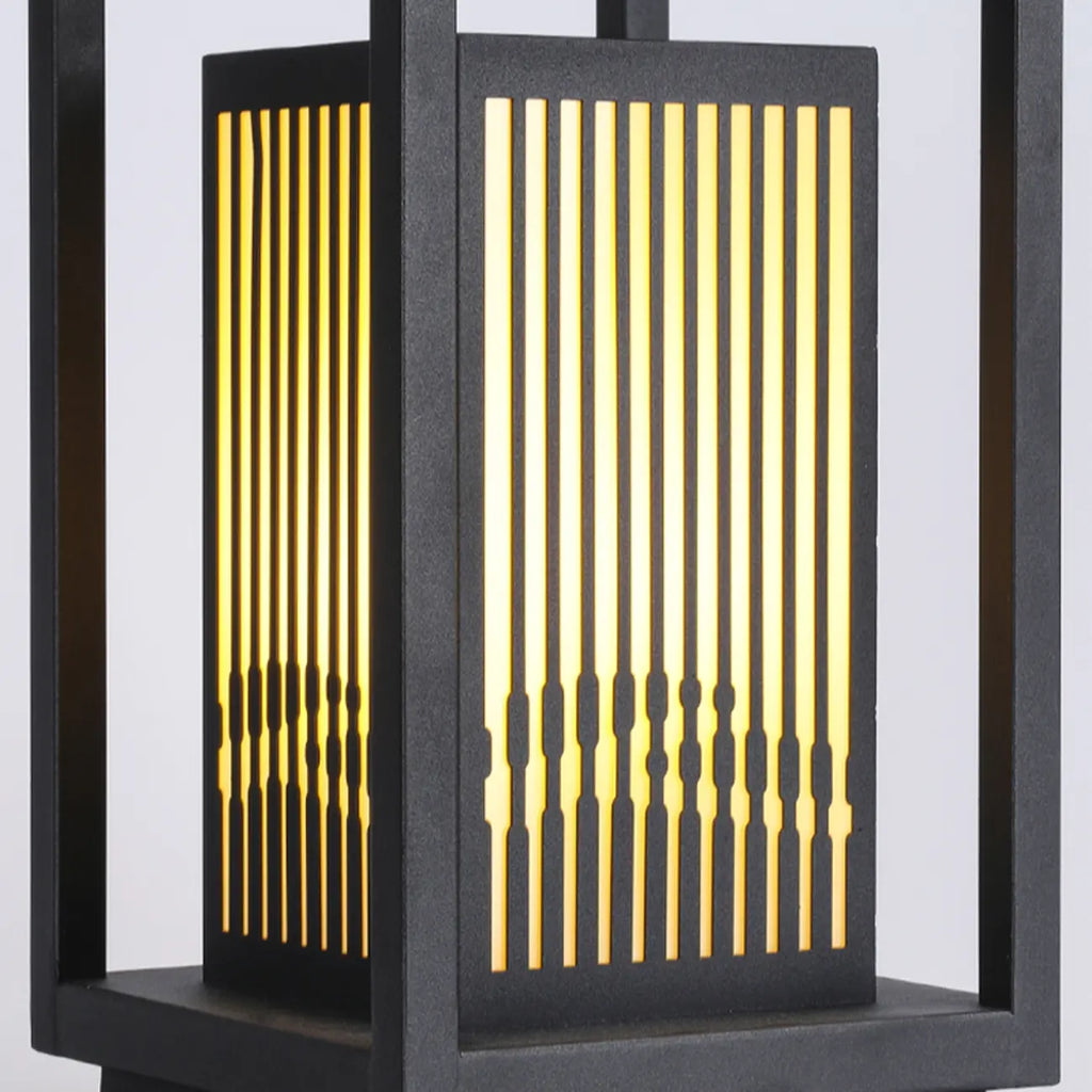 Lampes solaires d'extérieur rectangulaires verticales noires