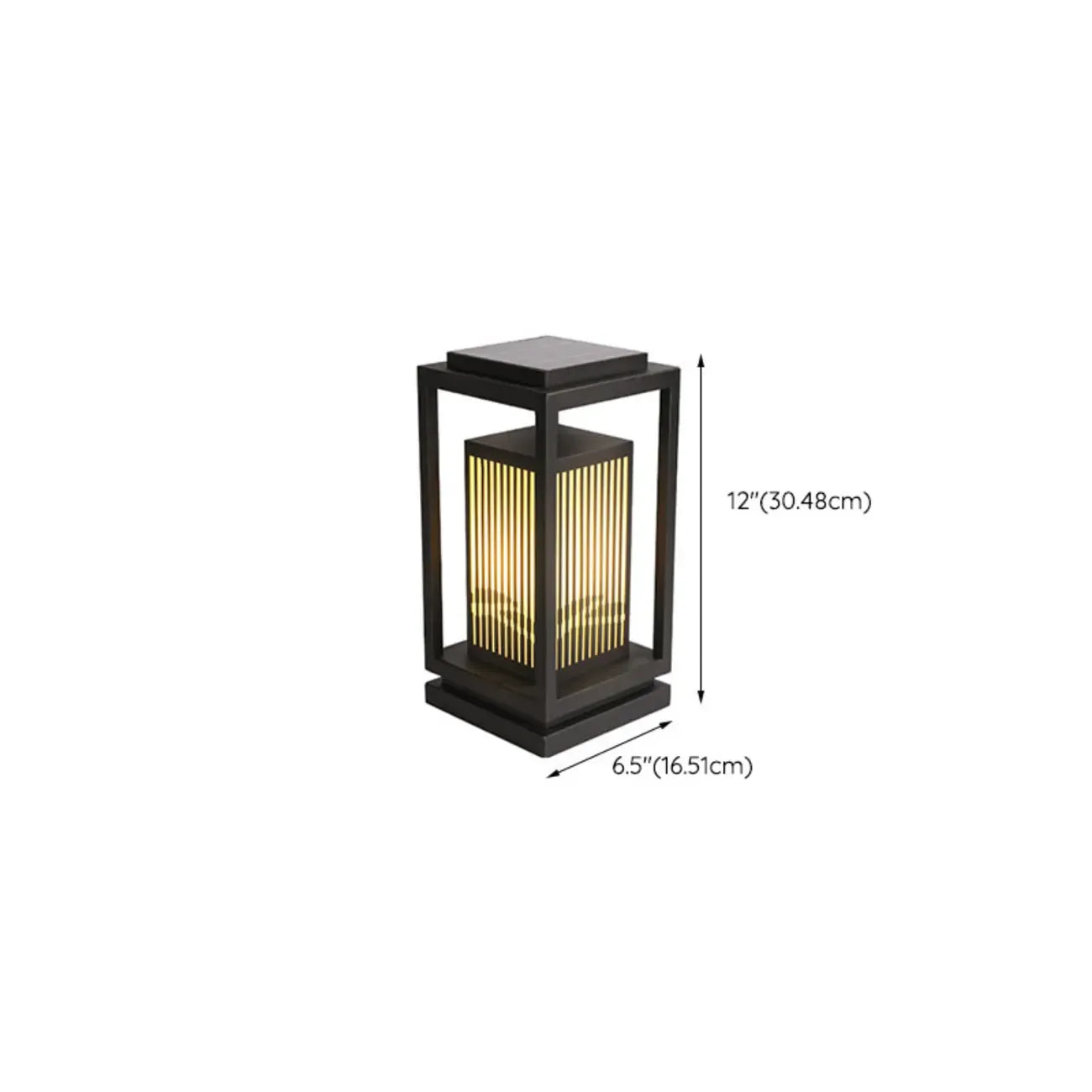 Lampes solaires d'extérieur rectangulaires verticales noires