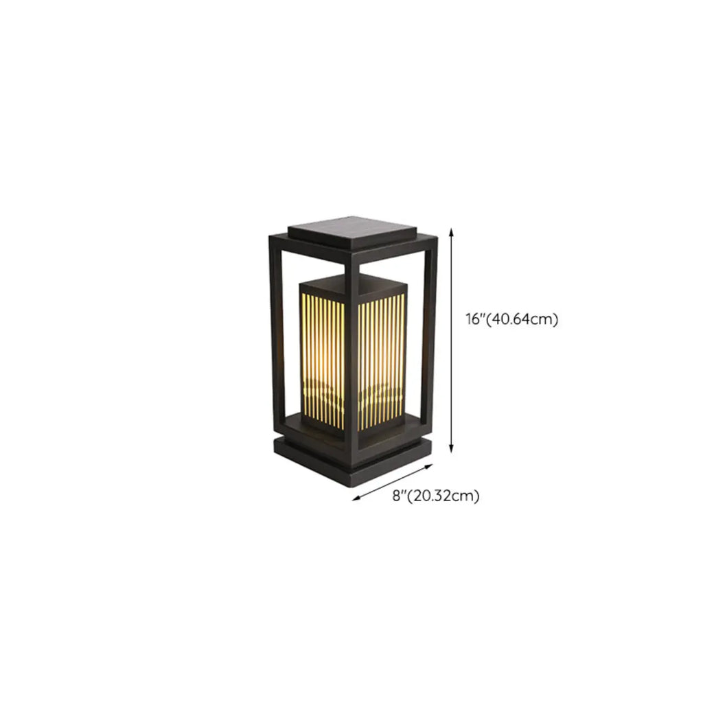 Lampes solaires d'extérieur rectangulaires verticales noires