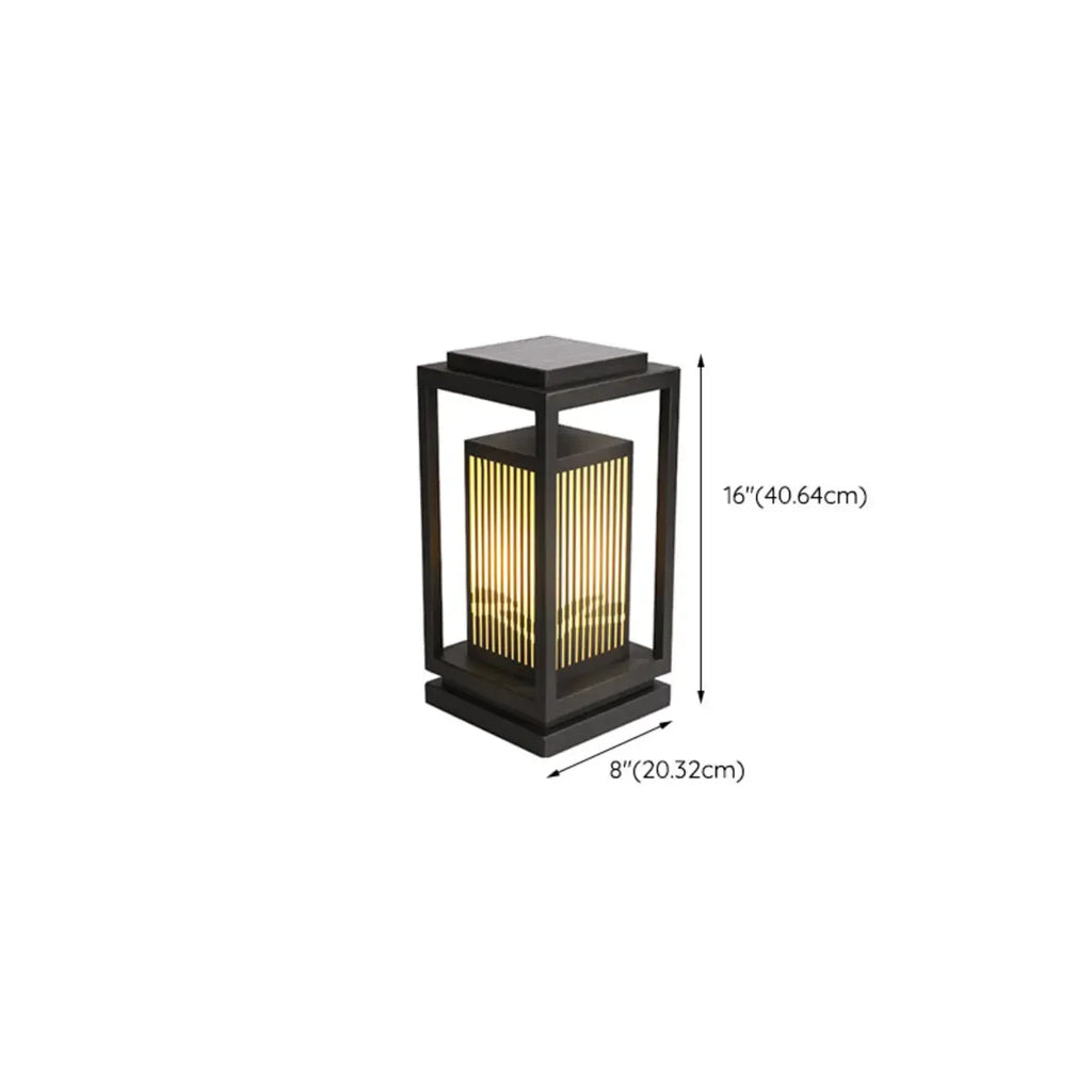 Lampes solaires d'extérieur rectangulaires verticales noires