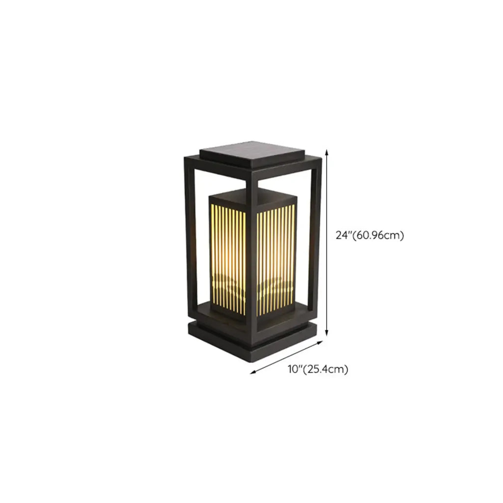Lampes solaires d'extérieur rectangulaires verticales noires