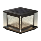 Lampadaires solaires rectangulaires en métal noir pour extérieur