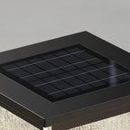 Lampadaires solaires rectangulaires en métal noir pour extérieur