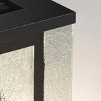 Lampadaires solaires rectangulaires en métal noir pour extérieur