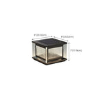 Lampadaires solaires rectangulaires en métal noir pour extérieur