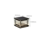 Lampadaires solaires rectangulaires en métal noir pour extérieur