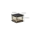 Lampadaires solaires rectangulaires en métal noir pour extérieur