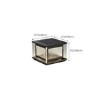 Lampadaires solaires rectangulaires en métal noir pour extérieur