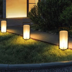 Lampe de table d'extérieur cylindrique moderne à LED