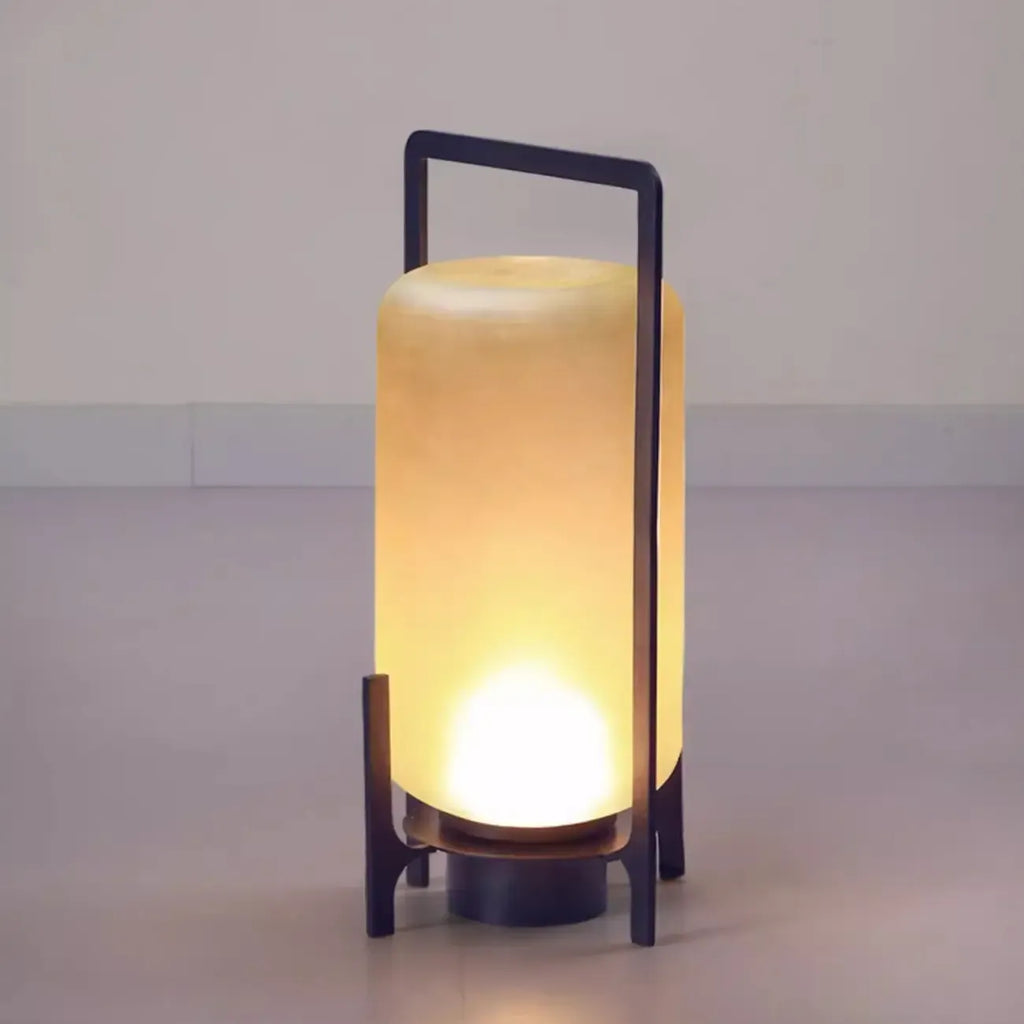 Lampe de table d'extérieur cylindrique moderne à LED