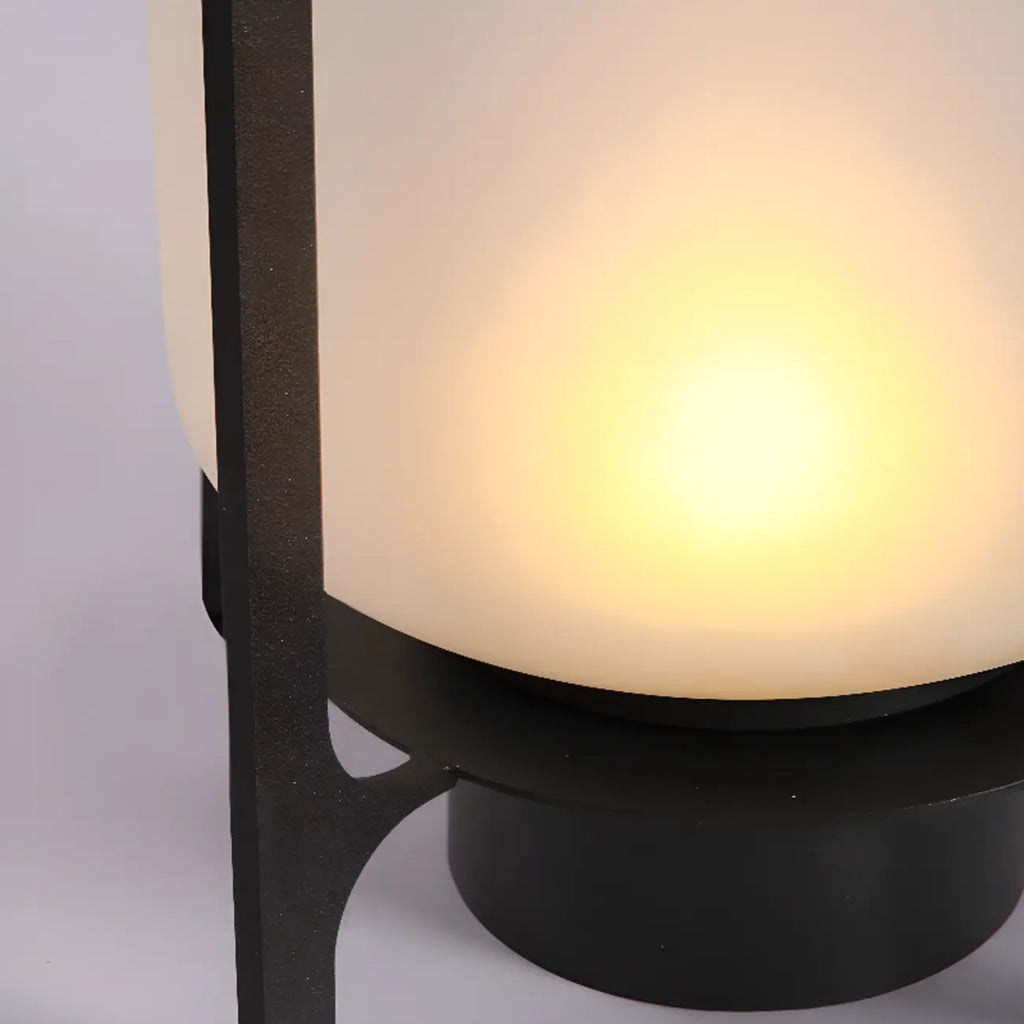Lampe de table d'extérieur cylindrique moderne à LED