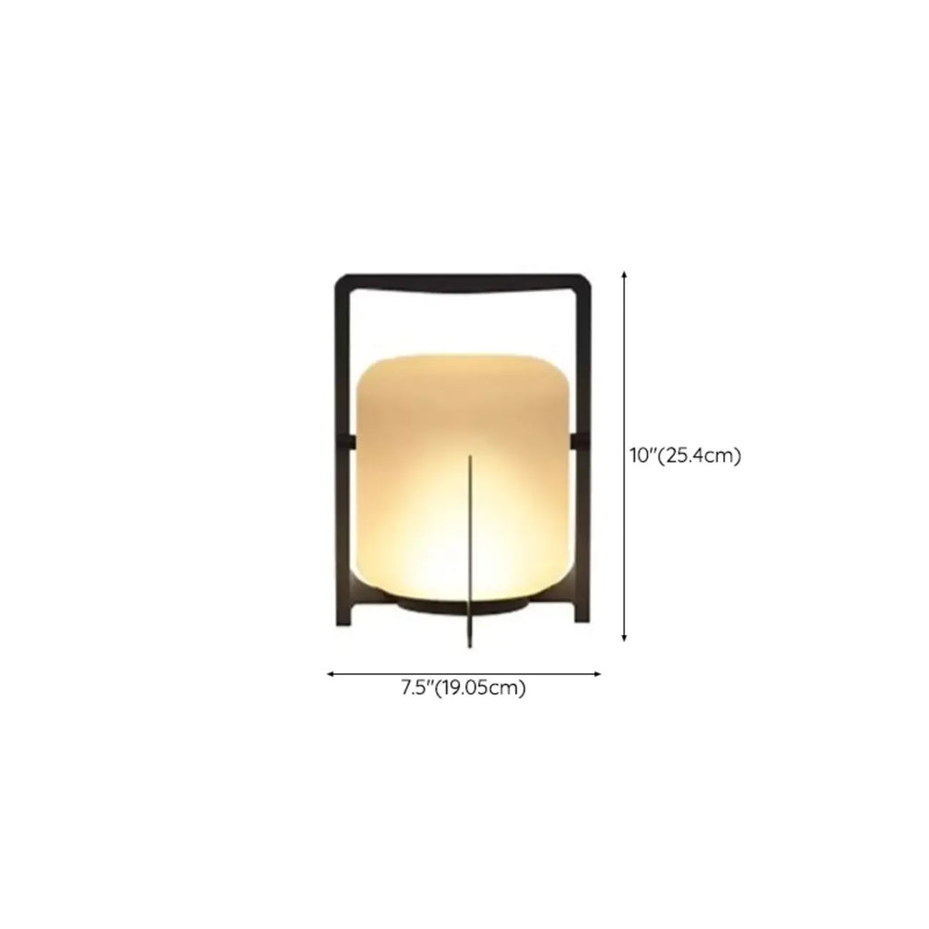 Lampe de table d'extérieur cylindrique moderne à LED