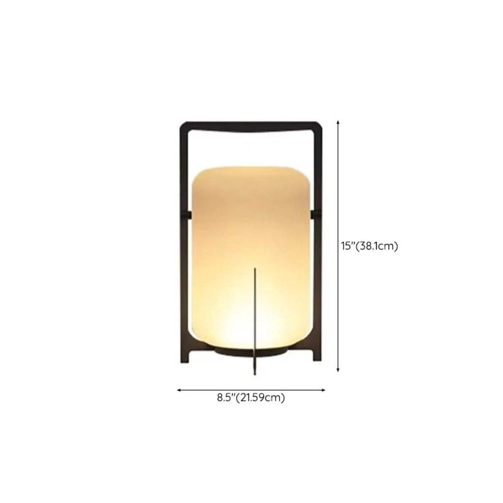 Lampe de table d'extérieur cylindrique moderne à LED