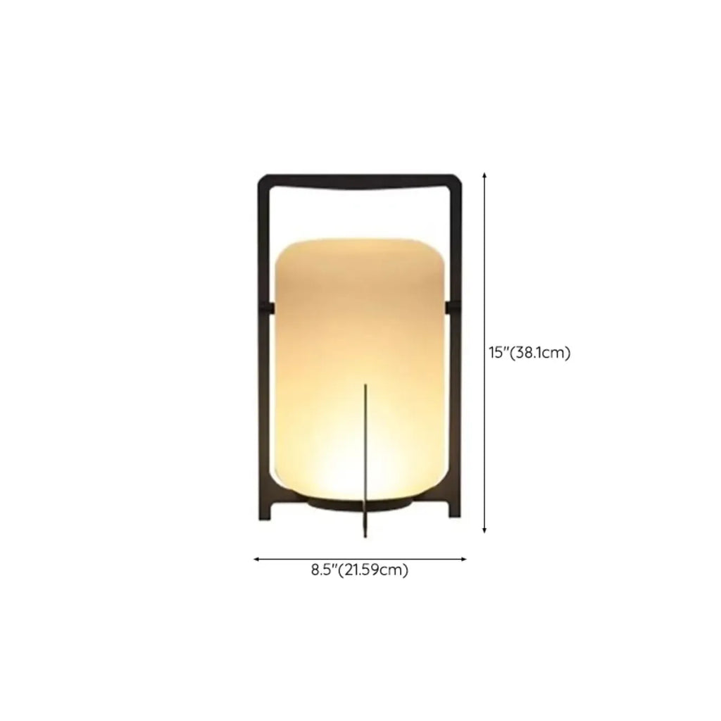 Lampe de table d'extérieur cylindrique moderne à LED