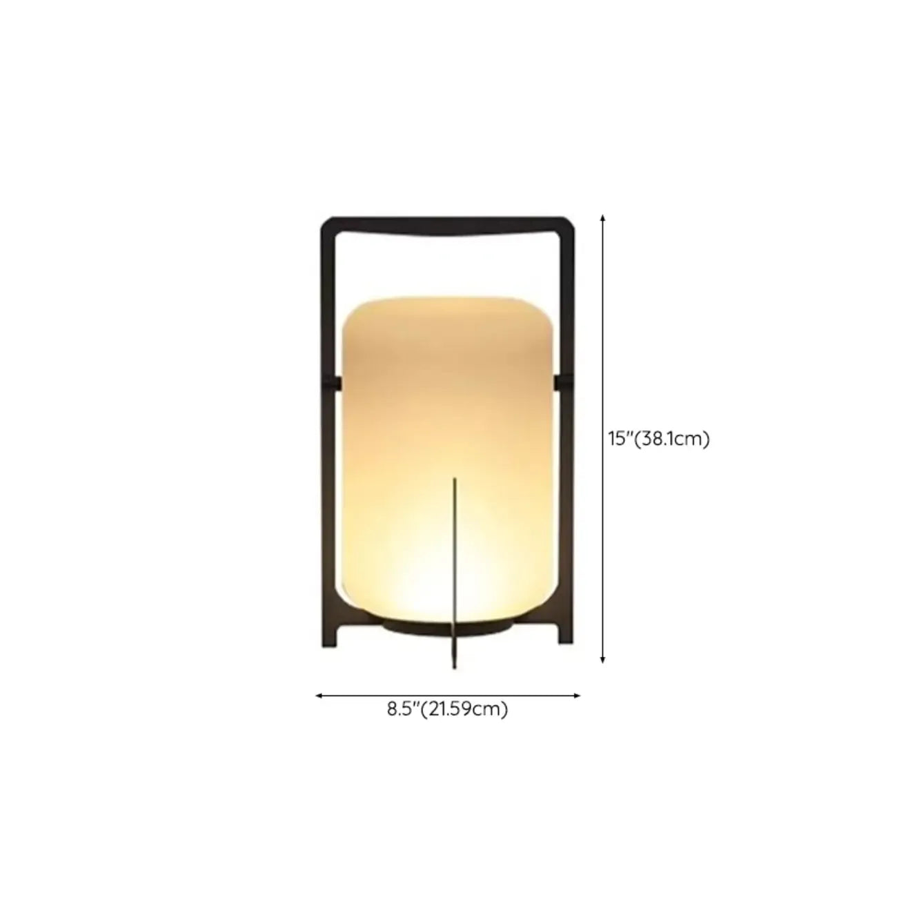 Lampe de table d'extérieur cylindrique moderne à LED