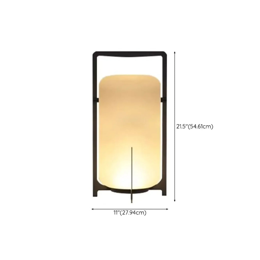 Lampe de table d'extérieur cylindrique moderne à LED