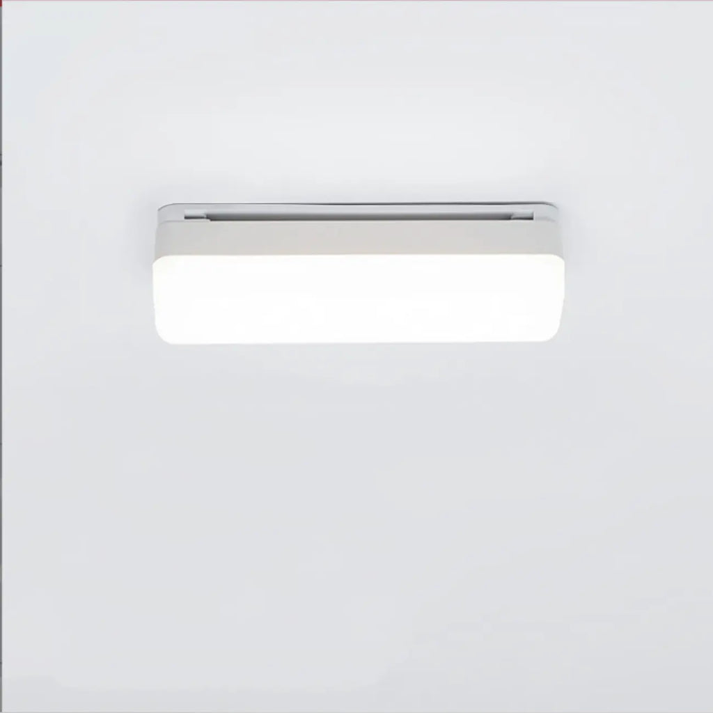 Applique murale LED rectangulaire minimaliste en plastique blanc pour salle de bain