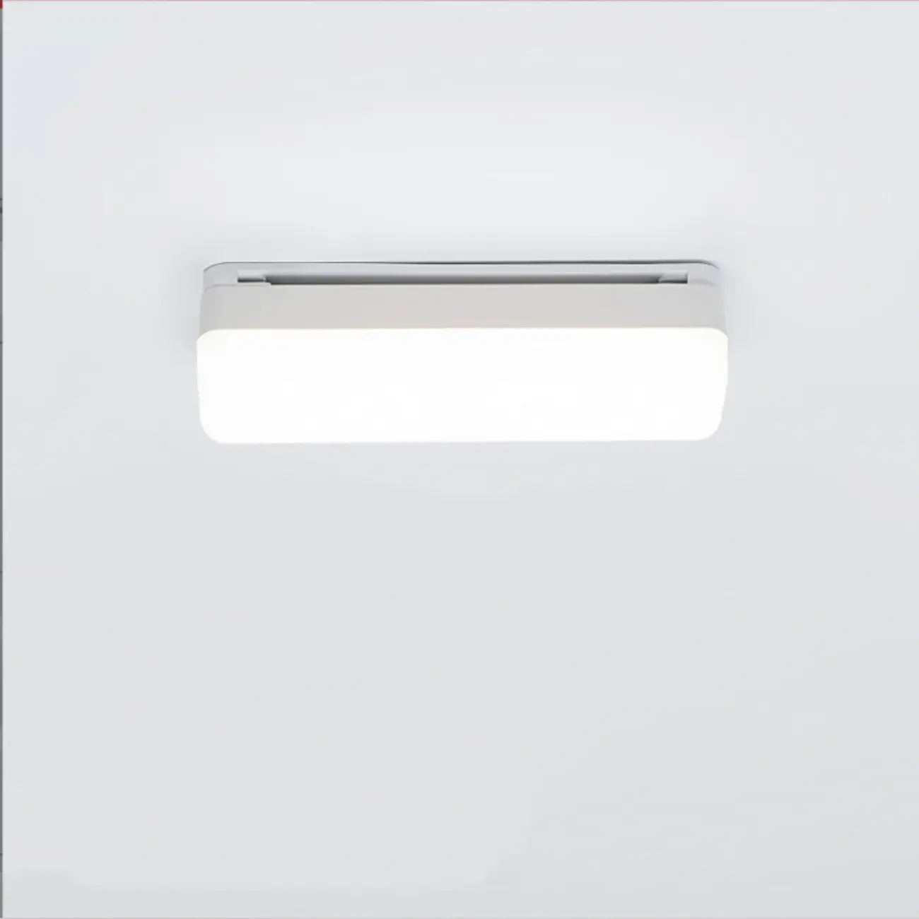 Applique murale LED rectangulaire minimaliste en plastique blanc pour salle de bain