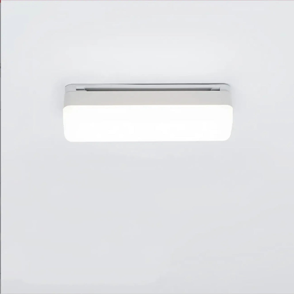 Applique murale LED rectangulaire minimaliste en plastique blanc pour salle de bain